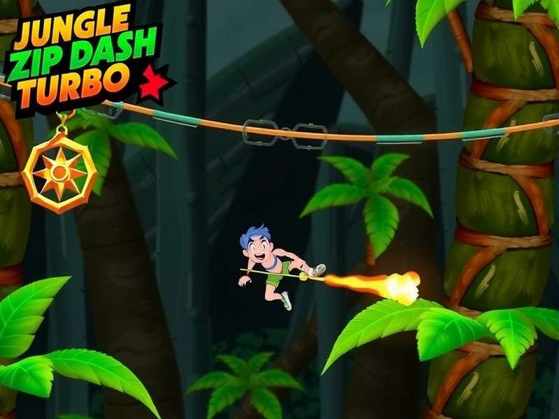 Jungle Zip Dash Turbo Gameplay Screenshot